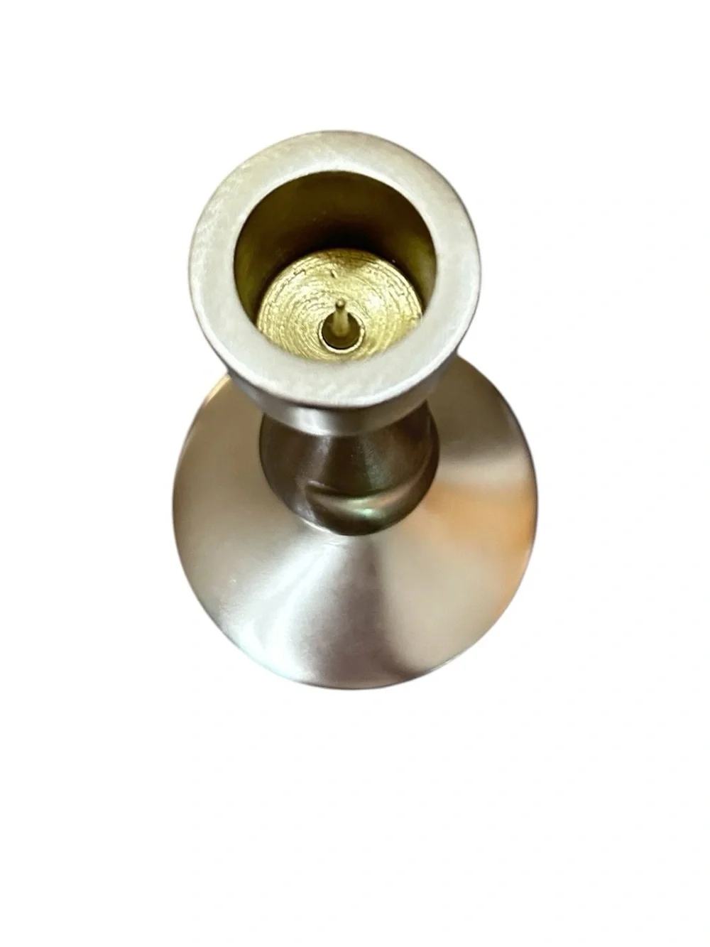 NWT Anthropologie Naya Tinted Brass Lacquer Taper Candle Holder in Gold